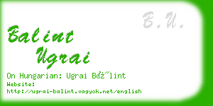 balint ugrai business card